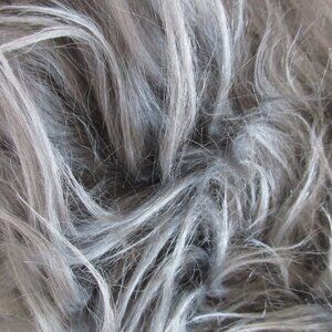 NEW Long-Haired Sheepskin Rug in Charcoal (Gray) from Poland - STUNNING!
